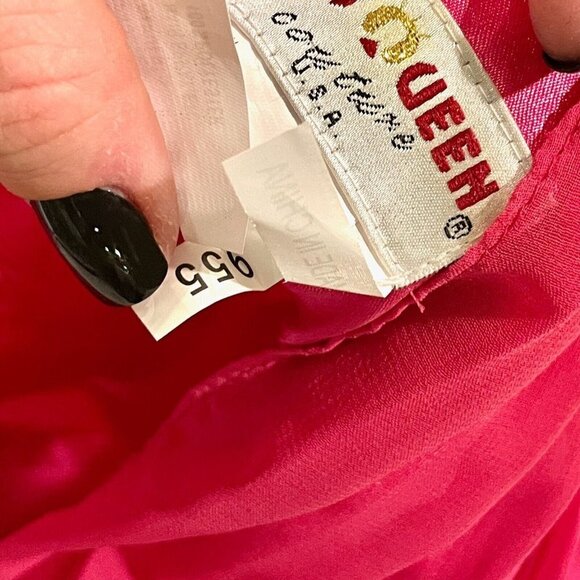 May Queen One Shoulder Long Evening Bridesmaid Dress Pink 16 Chiffon Rhinestones - Picture 6 of 10